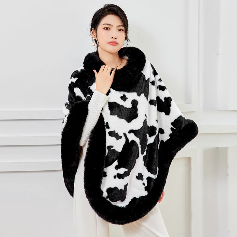

Женский Теплый вязаный шерстяной свитер, теплый пуловер с плюшевой подкладкой из бычьей шерсти, модный плотный топ-шаль, женский джемпер, зима 2023