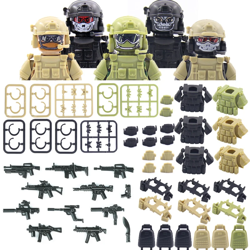 Modern Ghost Cop Commando Figures Building Blocks Army Soldier City Police SWAT Special Forces Military Weapon Bricks Kids Toys
Modern Ghost Cop Commando Figures Building Blocks Army Soldier City Police SWAT Special Forces Military Weapon Bricks Kids Toys