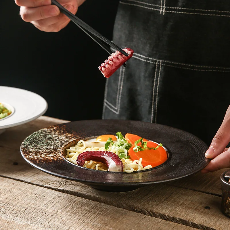 Spaghetti Dish Japanese-style Western-style Salad Soup Plate Straw Hat Bowl Commercial Pasta Salad Dessert Ceramic Disc
Spaghetti Dish Japanese-style Western-style Salad Soup Plate Straw Hat Bowl Commercial Pasta Salad Dessert Ceramic Disc