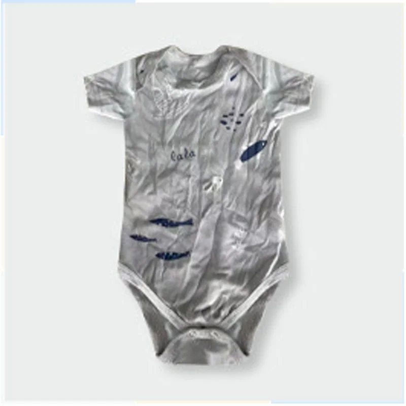 

2023, корейский летний детский комбинезон для мальчиков, наряд из органического хлопка, с принтом медведя, T рубашки комбинезоны 3, детская одежда, боди для маленьких девочек