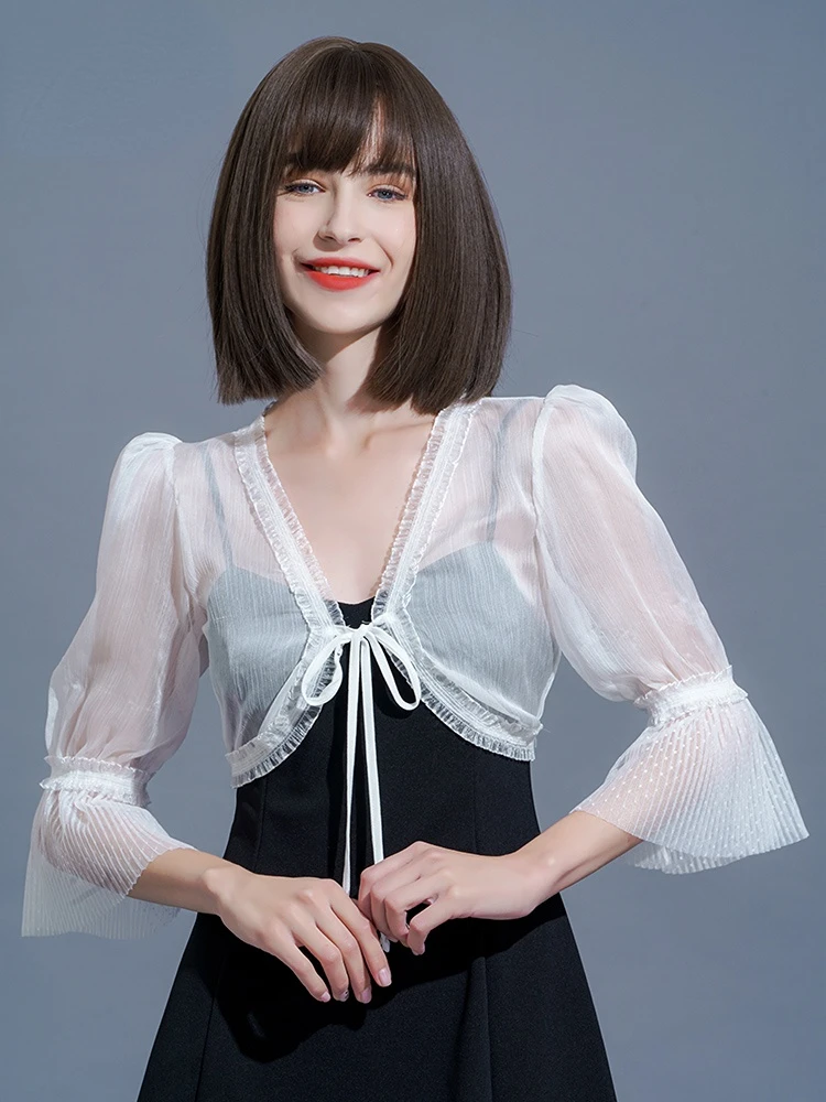 White Wedding Evening Dress Jacket Cape Mariage Tulle Bolero Women Prom Party Shrug Shawls and Wraps Bolero Mujer Fiesta
White Wedding Evening Dress Jacket Cape Mariage Tulle Bolero Women Prom Party Shrug Shawls and Wraps Bolero Mujer Fiesta
