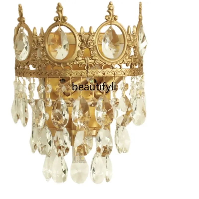 zq Bedside Lamp Wall Lamp American and European Style Living Room Bedroom Background Wall Crystal Retro Aisle Wall Lamp
zq Bedside Lamp Wall Lamp American and European Style Living Room Bedroom Background Wall Crystal Retro Aisle Wall Lamp