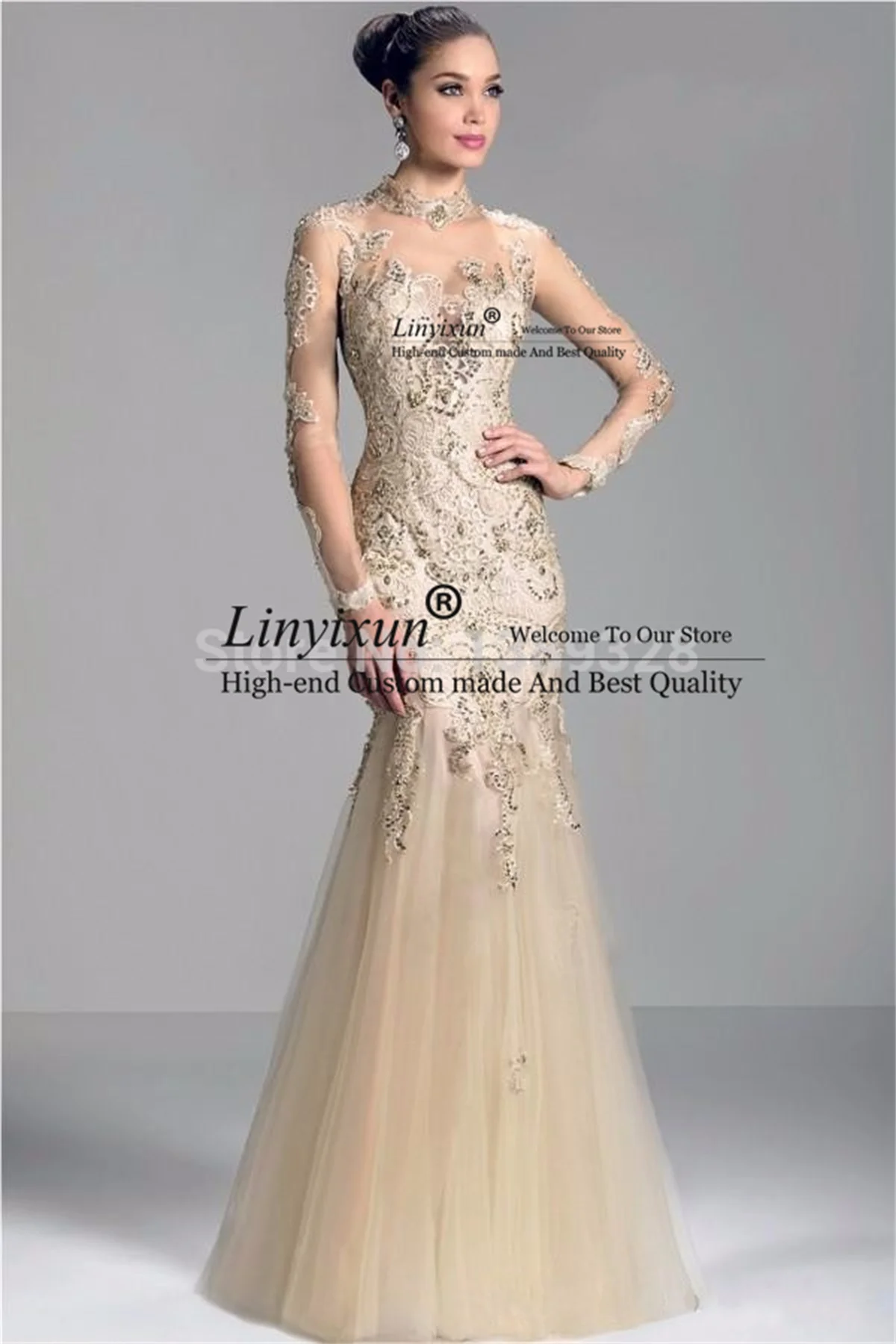 New Arrival Special Occasion Full Sleeve Evening Dresses Elegant Long Lace Formal Prom Party Gowns Mermaid Robe de Soiree
New Arrival Special Occasion Full Sleeve Evening Dresses Elegant Long Lace Formal Prom Party Gowns Mermaid Robe de Soiree