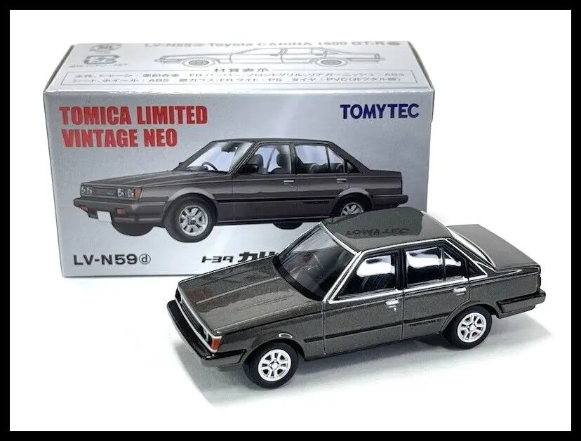 

Tomica Limited Vintage NEO LV-N59d Toyota Carina 1600 GT-R 84 Gray 1/64 DieCast Model Car Collection Limited Edition Hobby Toys