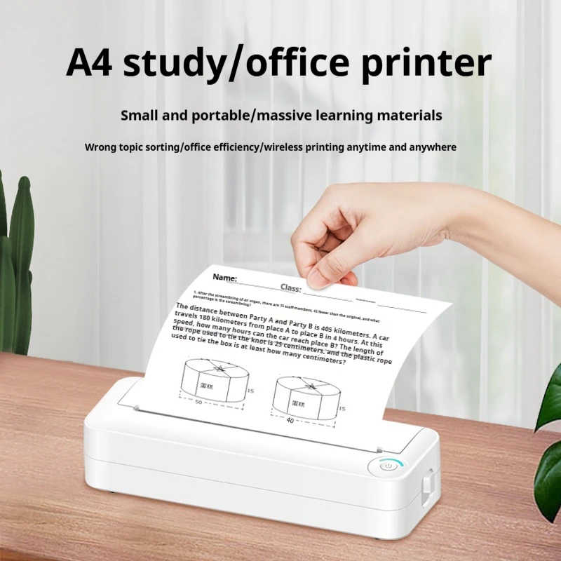 A4 Printer BT Connection Inkless Printing Portable Mini Student Office Home Photo Printer Durable Roll Paper 210*30*16mm Size
A4 Printer BT Connection Inkless Printing Portable Mini Student Office Home Photo Printer Durable Roll Paper 210*30*16mm Size
