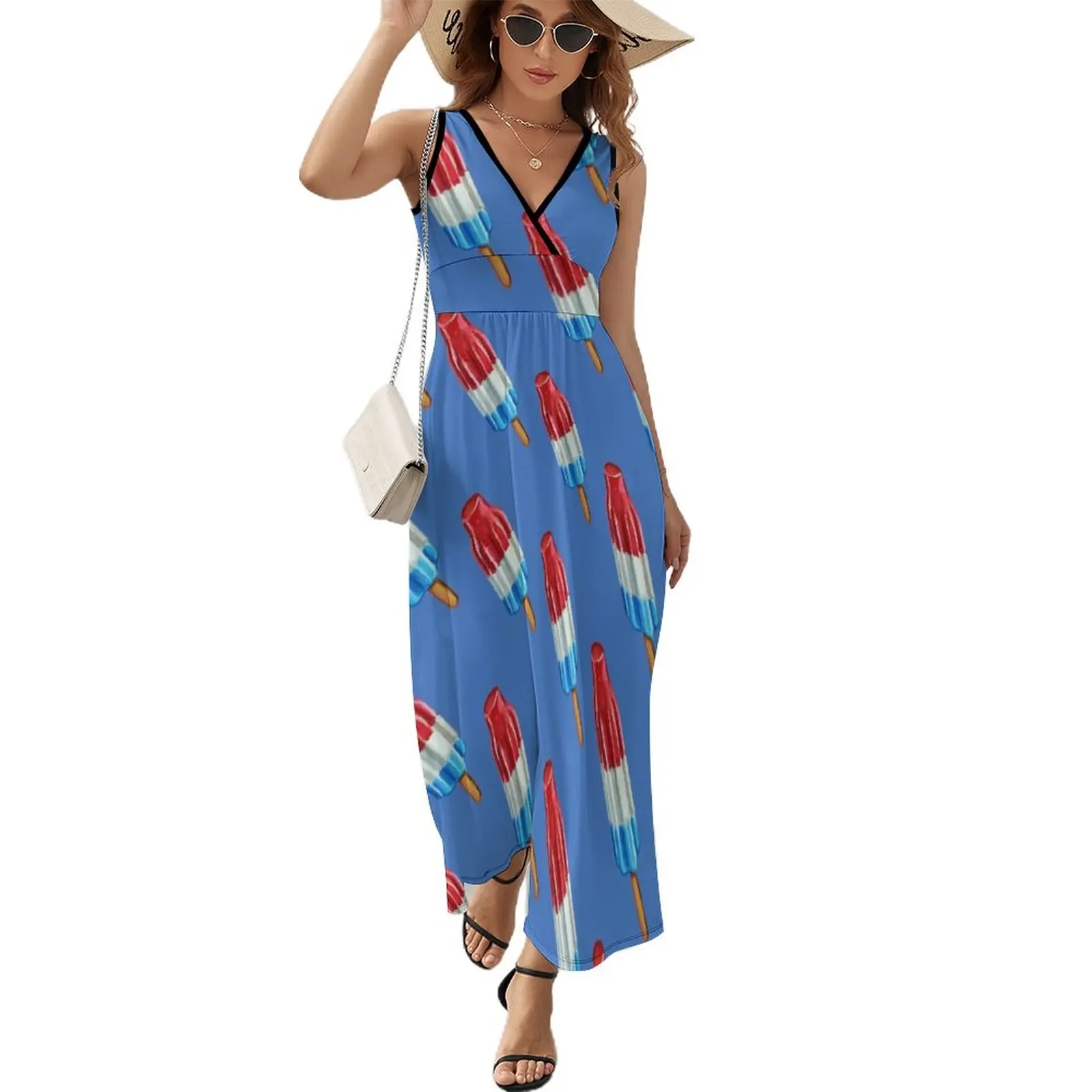 Fun Rocket Pop Popsicle Pattern Sleeveless Dress elegant and pretty women's dresses elegant chic wedding evening dresses
Fun Rocket Pop Popsicle Pattern Sleeveless Dress elegant and pretty women's dresses elegant chic wedding evening dresses