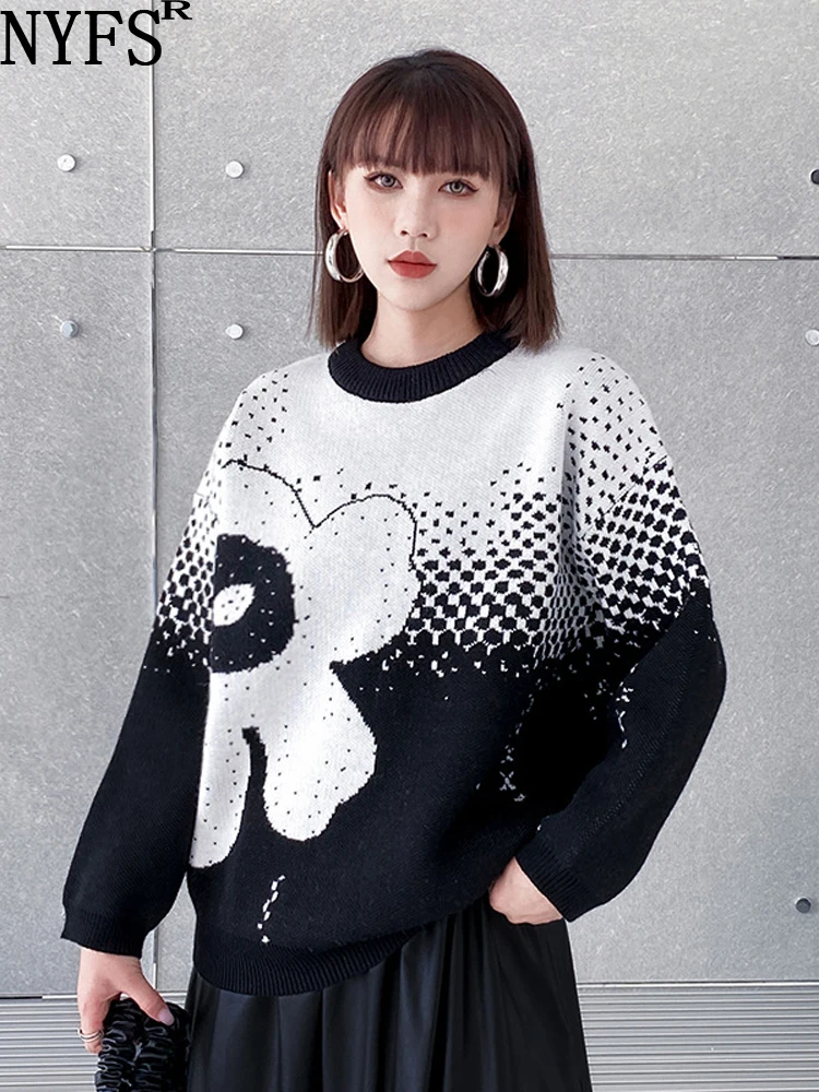 2022 Winter New Street Style Woman Sweater Casual Knit Pullover Loose Plus Size Jacquard Weave Long Sleeve Tops
2022 Winter New Street Style Woman Sweater Casual Knit Pullover Loose Plus Size Jacquard Weave Long Sleeve Tops