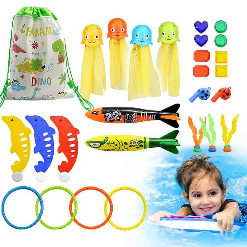 

Игрушки для дайвинга, красочный набор игрушек для дайвинга, плавательные игрушки для игр в бассейне, игрушки для тренировок в бассейне, для пляжной ванны