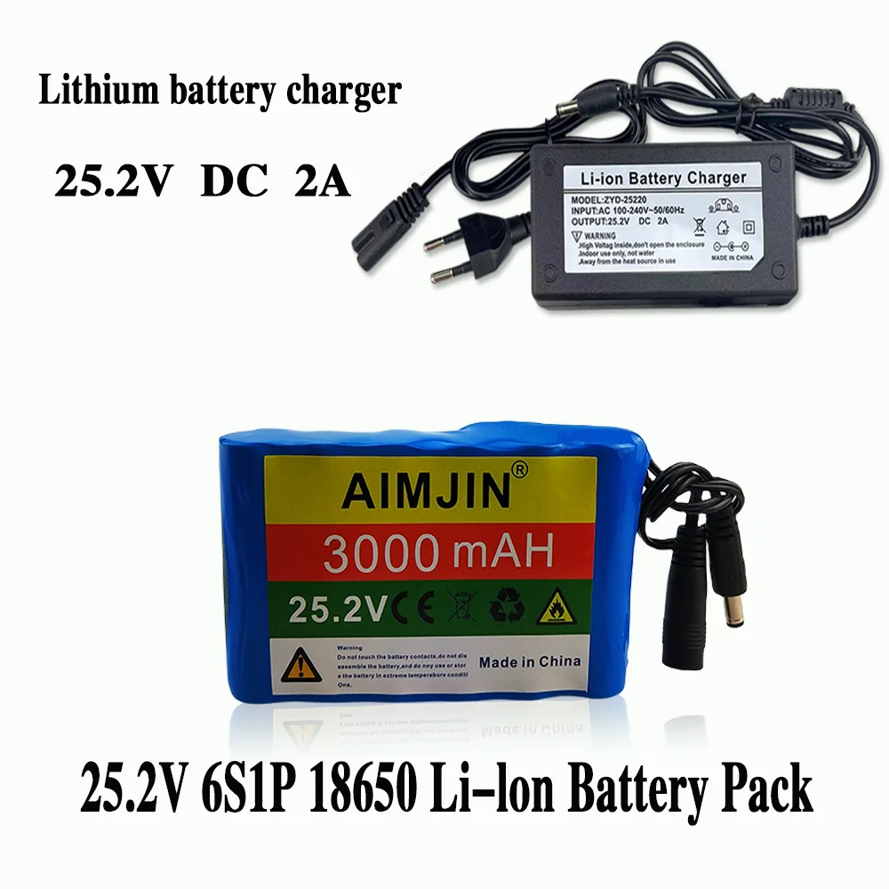

25.2V 6S1P Battery Pack 3000mah Rechargeable Lithium Ion Battery Capacity For CCTV Camera Monitor With DC 25.2v 2A Charger