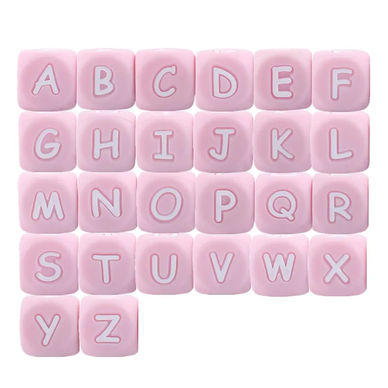 10pcs Pink Silicone Beads Baby Teether 12mm Baby Teething Beads Alphabet Letters Silicone Beads DIY Pacifier Chain Accessories
10pcs Pink Silicone Beads Baby Teether 12mm Baby Teething Beads Alphabet Letters Silicone Beads DIY Pacifier Chain Accessories