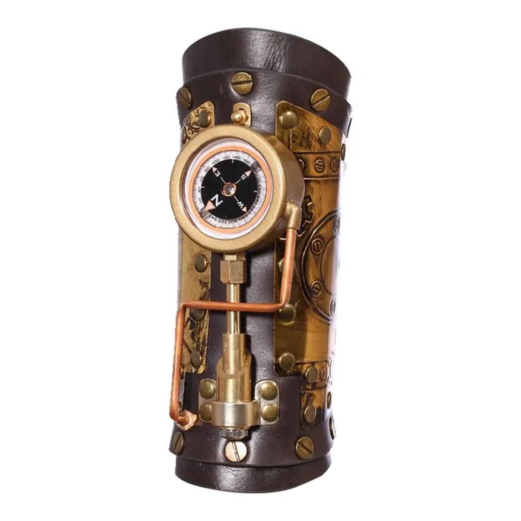 Steampunk Arm Sleeve with Compass Handmade Women Men Wrist Guard for Punk Cosplay Halloween Theme Party Role Playing Carnival
Steampunk Arm Sleeve with Compass Handmade Women Men Wrist Guard for Punk Cosplay Halloween Theme Party Role Playing Carnival