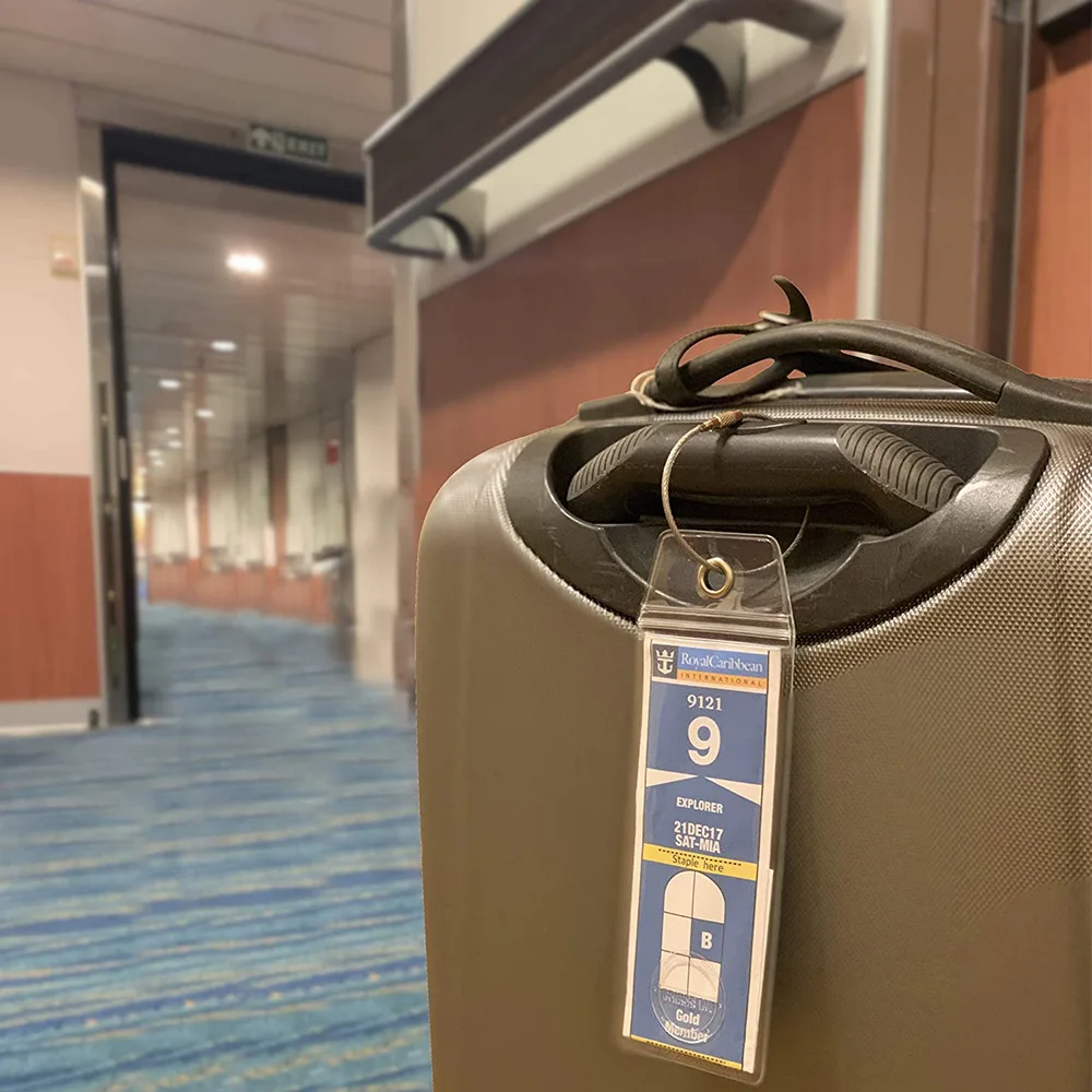 Transparent Sealed Waterproof Luggage Tag Pvc Badge Work Exhibition Id Name Document Card Holder With Steel Ring Travel Accessor 
Transparent Sealed Waterproof Luggage Tag Pvc Badge Work Exhibition Id Name Document Card Holder With Steel Ring Travel Accessor