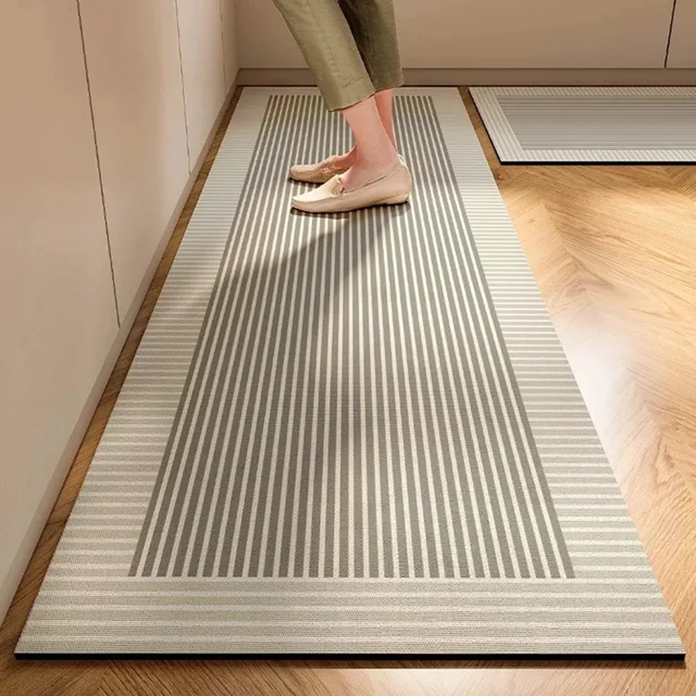 

Japanese Minimalist Anti-skid Floor Mat for Household Cream Style Kitchen Floor Mat Anti-Slip Bathroom Mat Doormat Carpet Rug