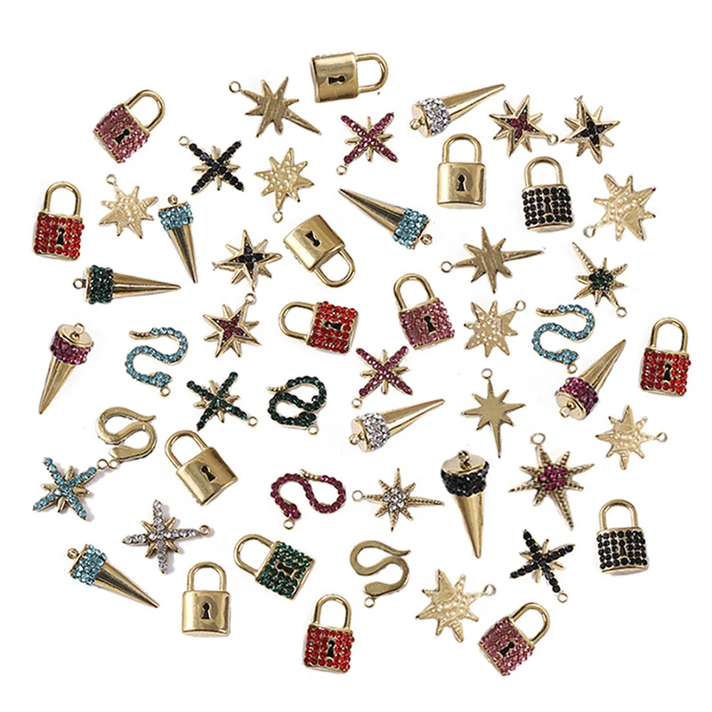 7pcs/set Stainless Steel Zircons Gold Plated Charms for Jewelry Making Necklace Earring Charm Pendants DIY Jewelry Findings
7pcs/set Stainless Steel Zircons Gold Plated Charms for Jewelry Making Necklace Earring Charm Pendants DIY Jewelry Findings