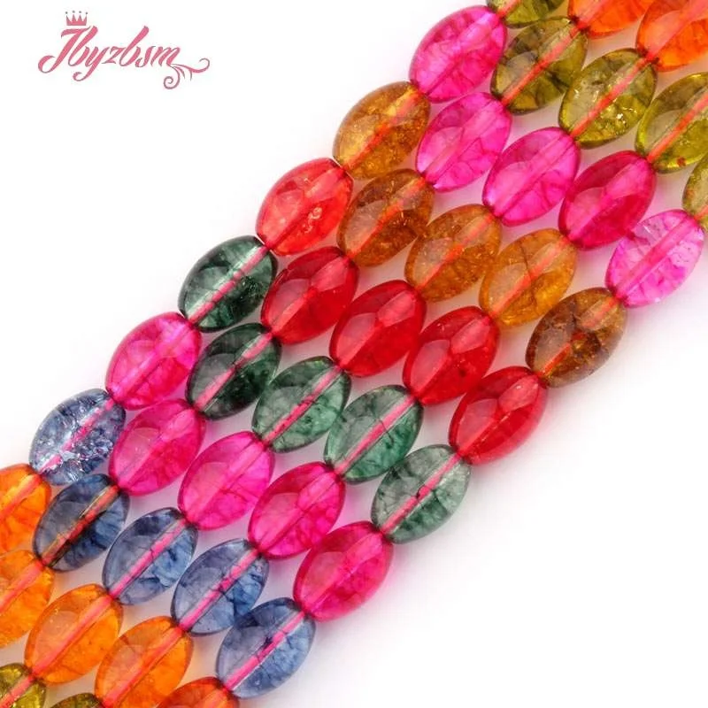 10x14mm Smooth Oval Shape Cracked Multicolor Quartz Gem Stone Beads For DIY Necklace Bracelets Jewelry Making Loose Strand 15"
10x14mm Smooth Oval Shape Cracked Multicolor Quartz Gem Stone Beads For DIY Necklace Bracelets Jewelry Making Loose Strand 15"