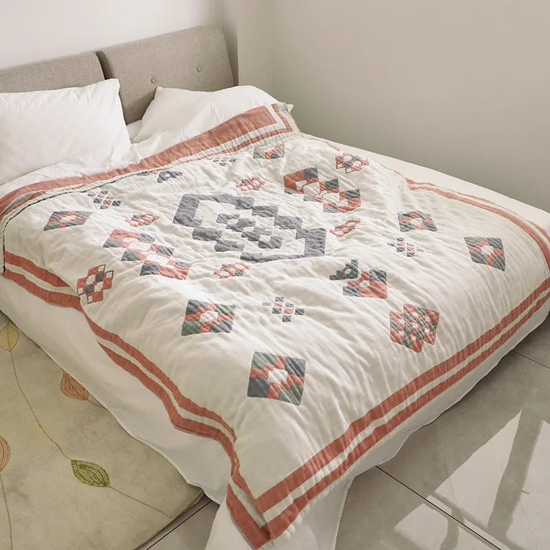 Junwell 100% Cotton Muslin Blanket Bed Sofa Travel Breathable Autumn Large Soft Gauze Throw Blanket Para Blanket
Junwell 100% Cotton Muslin Blanket Bed Sofa Travel Breathable Autumn Large Soft Gauze Throw Blanket Para Blanket