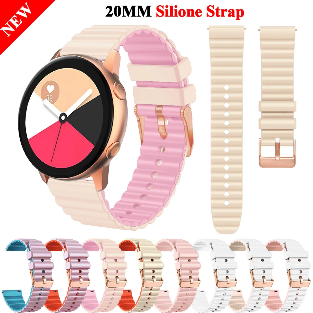 20mm Silicone Watch Strap For Samsung Galaxy Watch 4/5 Pro/Active 2/40 44 mm Bracelet Amazfit GTS2/3/4 Huawei Watch GT 2 3 Bands
20mm Silicone Watch Strap For Samsung Galaxy Watch 4/5 Pro/Active 2/40 44 mm Bracelet Amazfit GTS2/3/4 Huawei Watch GT 2 3 Bands