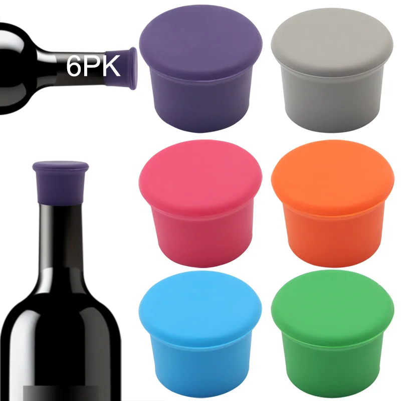 

Silicone Wine Stopper Leak Free Wine Bottle Cap Fresh Keeping Sealers Beer Beverage Champagne Closures For Bar Accessories
