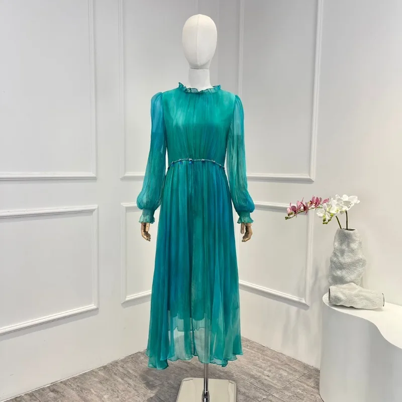 Latest Women Fashion Holiday Style Blue Red Ruffles Neck Loose Oversize Long Sleeve Midi Dress
Latest Women Fashion Holiday Style Blue Red Ruffles Neck Loose Oversize Long Sleeve Midi Dress