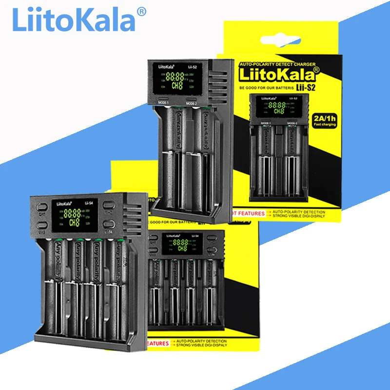 LiitoKala Lii-100 lii-202 lii-402 lii-S1 Lii-S2 lii-S4 1.2V 3.7V 3.2V 3.85V 18650 18350 26650 NiMH lithium battery smart charger
LiitoKala Lii-100 lii-202 lii-402 lii-S1 Lii-S2 lii-S4 1.2V 3.7V 3.2V 3.85V 18650 18350 26650 NiMH lithium battery smart charger