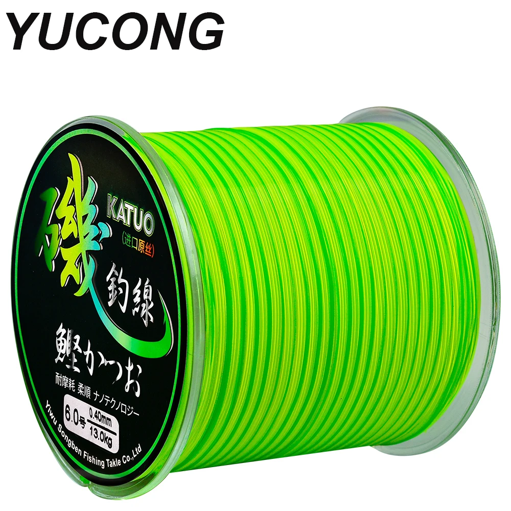 

YUCONG 500m Rock Fishing Line 1.2#-8.0# Super Strong Monofilament Nylon Fly Line Rainbow Wire Bionic Invisible Spot Rope Pesca