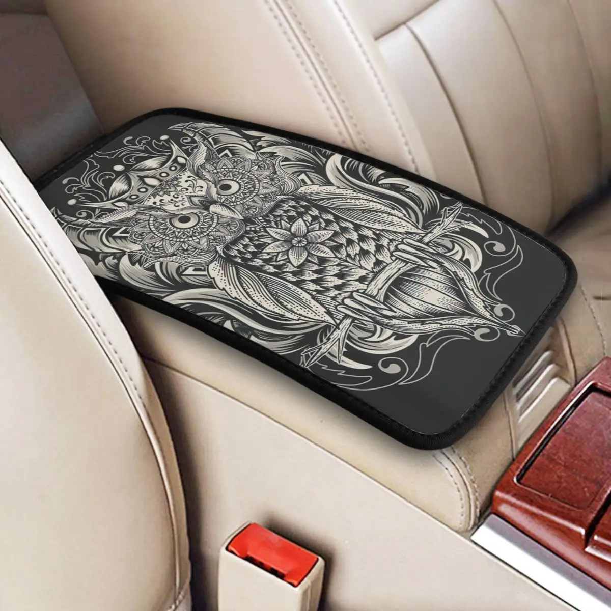 Owl Bird With Mandala Ornament Style Car Accessories Car Handrail Box Cushion Custom Print Non-slip Car Armrest Cover
Owl Bird With Mandala Ornament Style Car Accessories Car Handrail Box Cushion Custom Print Non-slip Car Armrest Cover