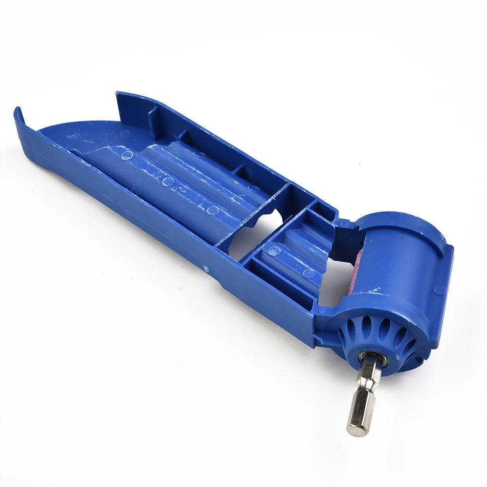 

1pc Portable Drill Bit Sharpener Corundum & 5pcs Grinding Wheel For Grinder-Polishing Set Blue With Wrench Lightweight 185*40mm