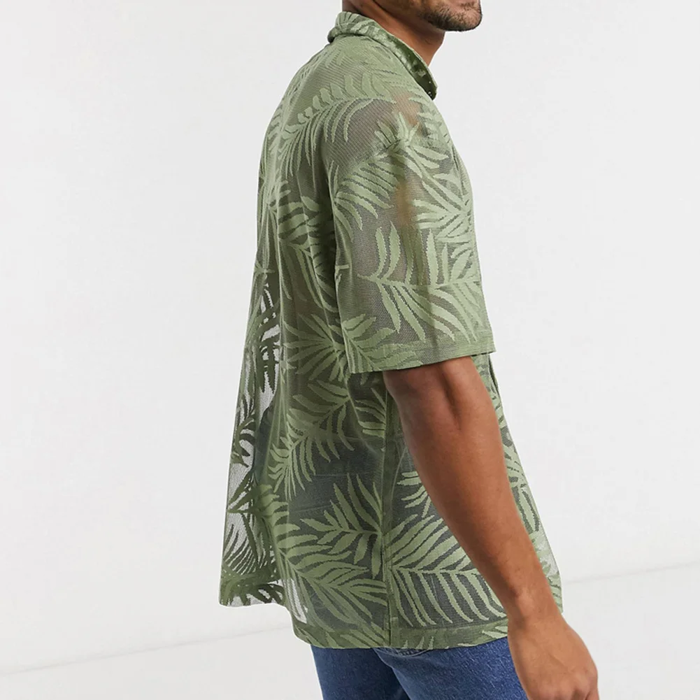 Tops Shirt Fashion Loose Green Hollow Out Lapel Hawaiian Shirt M-3XL Polyester Printed Sexy Short Sleeve Comfy
Tops Shirt Fashion Loose Green Hollow Out Lapel Hawaiian Shirt M-3XL Polyester Printed Sexy Short Sleeve Comfy
