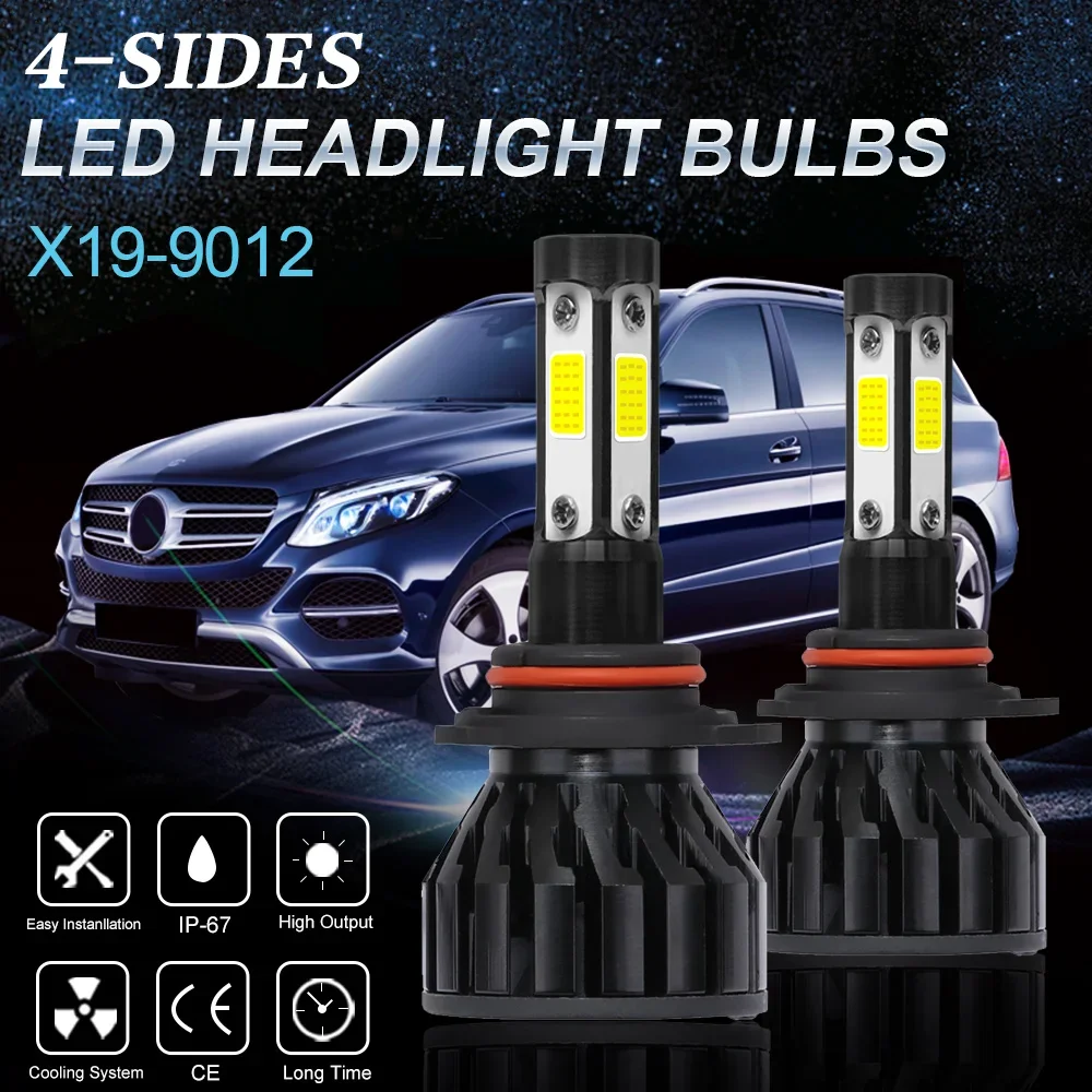 X19 6000K 9012 Hir2 LED Headlight Bulbs 44w H4 H7 H11 H13 LED Car Headlights 4 Side Lights 5202 9007 HB3 9006 COB Bulb Fog Light
X19 6000K 9012 Hir2 LED Headlight Bulbs 44w H4 H7 H11 H13 LED Car Headlights 4 Side Lights 5202 9007 HB3 9006 COB Bulb Fog Light