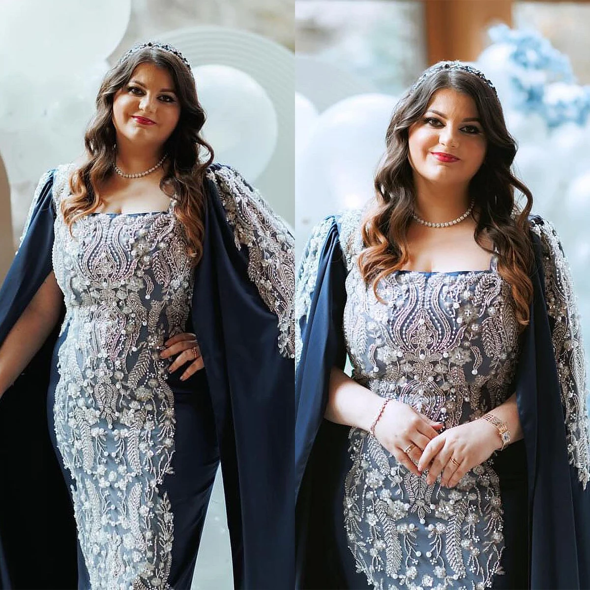 Custom size High End Gorgeous Mermaid Evening Dresses Wraps Beading Applique Crystal Sweep Train Formal robes de soirée
Custom size High End Gorgeous Mermaid Evening Dresses Wraps Beading Applique Crystal Sweep Train Formal robes de soirée
