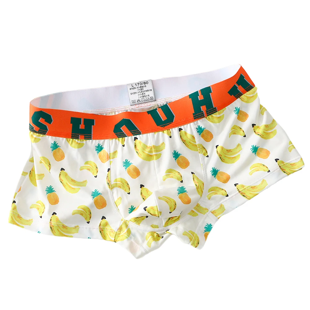 Men's Fruit Banana Peach Print Ice Silk Glossy Panties Breathable Briefs Boxer Shorts And Underpants Underwear Boxers
Men's Fruit Banana Peach Print Ice Silk Glossy Panties Breathable Briefs Boxer Shorts And Underpants Underwear Boxers