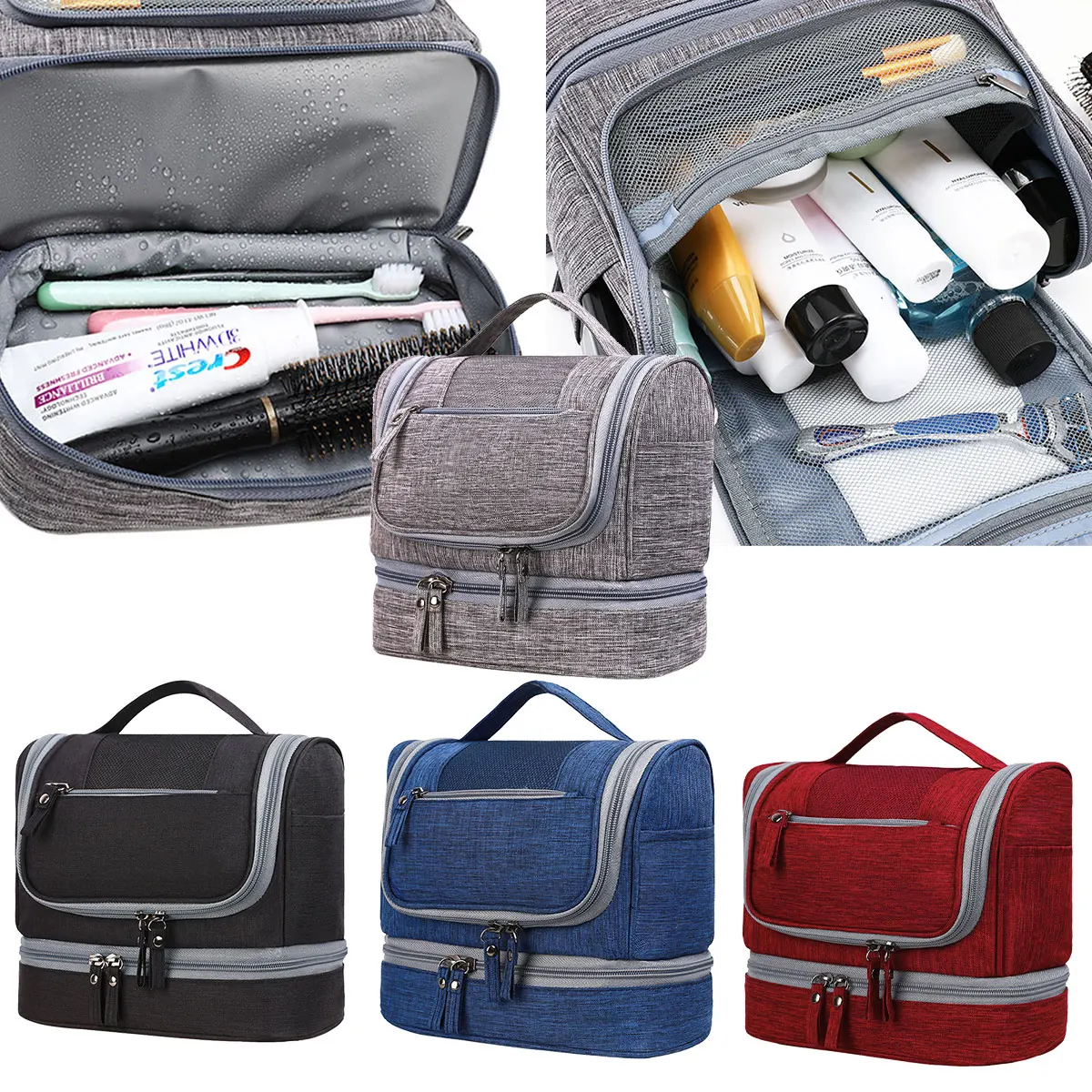 Travel Makeup Storage Bag Multifunctional Large Capacity Waterproof Dry and Wet Separation Bag Hook Wash Bag
Travel Makeup Storage Bag Multifunctional Large Capacity Waterproof Dry and Wet Separation Bag Hook Wash Bag