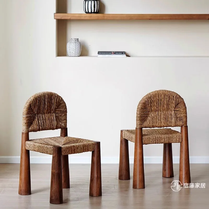 Nordic Vine Grass Weaving Dining Chair Designer with Medieval Style Chair Household Dining Bench Homestay Cafe Backrest Chair
Nordic Vine Grass Weaving Dining Chair Designer with Medieval Style Chair Household Dining Bench Homestay Cafe Backrest Chair