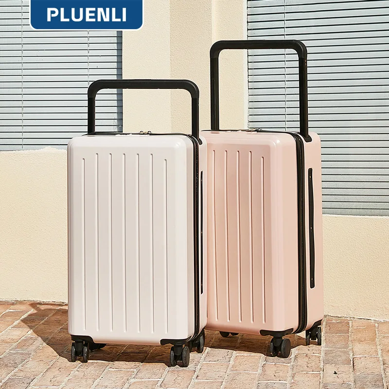 

PLUENLI Good-looking Wide Draw-Bar Luggage Women's Password Suitcase Trolley Case Men's Suitcase Universal Wheel High-End Box