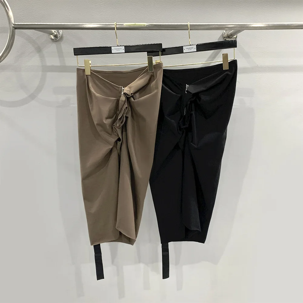 23ss Autumn Rick Women Half-body Skirts High Street Ro Owens Diagonal Zip Knit Hip Wrap Skinny Pleated Half-body Skirt
23ss Autumn Rick Women Half-body Skirts High Street Ro Owens Diagonal Zip Knit Hip Wrap Skinny Pleated Half-body Skirt