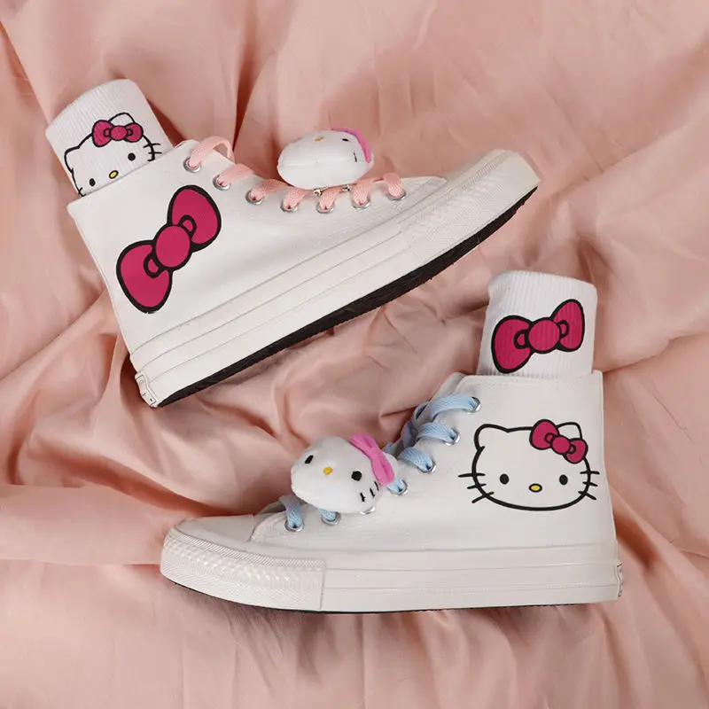 Hello Kitty Anime Kawaii Sanrio 2023 New Canvas Shoes Girly Heart Cute Cartoon Kt Cat Sneakers Socks Lovely Toys for Kids
Hello Kitty Anime Kawaii Sanrio 2023 New Canvas Shoes Girly Heart Cute Cartoon Kt Cat Sneakers Socks Lovely Toys for Kids