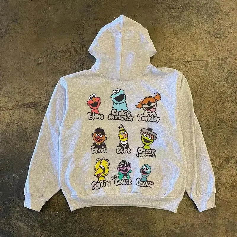 2023 New Personalized Printing Sesame Street Members Hong Kong Wind Couples American Restore Ancient Ways Hooded Sweater
2023 New Personalized Printing Sesame Street Members Hong Kong Wind Couples American Restore Ancient Ways Hooded Sweater