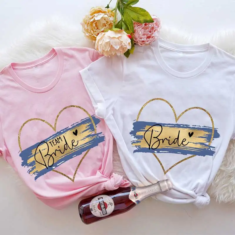 Team Bride Love Heart Bachelorette Wedding Party Fashion Clothes Short Sleeve Graphic Tshirt Summer Tee Women T-shirt Female Top
Team Bride Love Heart Bachelorette Wedding Party Fashion Clothes Short Sleeve Graphic Tshirt Summer Tee Women T-shirt Female Top