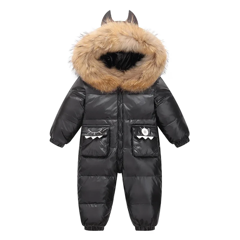 

Children's Down Jacket New Fashion Trend Women's Baby's Crawling One-piece Clothes Hopper Boys' Thickened Fashionable Clothes