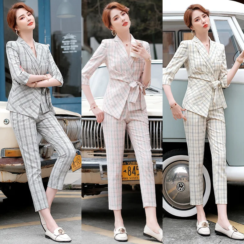 Mid-Sleeve Fashionable Elegant Slim-Fit Short Business Wear China Southern Airlines Airline Stewardess Suit Plaid Women's Pants
Mid-Sleeve Fashionable Elegant Slim-Fit Short Business Wear China Southern Airlines Airline Stewardess Suit Plaid Women's Pants
