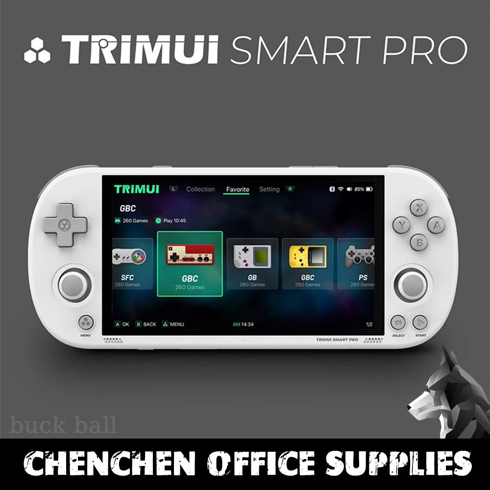 

Trimui Smart Pro Vintage Handheld Game Console Linux System Arcade 4.96 Inch HD IPS Screen Long Playtime Battery Game Consoles