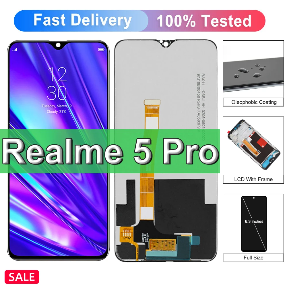 Original For OPPO Realme 5 Pro LCD Sisplay Touch Panel Screen Sensor Assembly Replacement For Realme Q RMX1971 LCD With Frame
Original For OPPO Realme 5 Pro LCD Sisplay Touch Panel Screen Sensor Assembly Replacement For Realme Q RMX1971 LCD With Frame