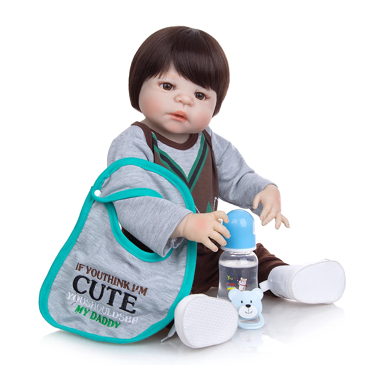 KEIUMI 23 Inch Reborn Boy Alive Doll Full Body Silicone 57 cm Realistic Newborn Baby Doll For Children's Day Xmas Gifts
KEIUMI 23 Inch Reborn Boy Alive Doll Full Body Silicone 57 cm Realistic Newborn Baby Doll For Children's Day Xmas Gifts