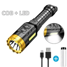 LED Powerful Flashlight USB Charging COB Side 4 Lighting Modes Portable Torch Self Defense for Hunting Camping Hiking Edc
LED Powerful Flashlight USB Charging COB Side 4 Lighting Modes Portable Torch Self Defense for Hunting Camping Hiking Edc