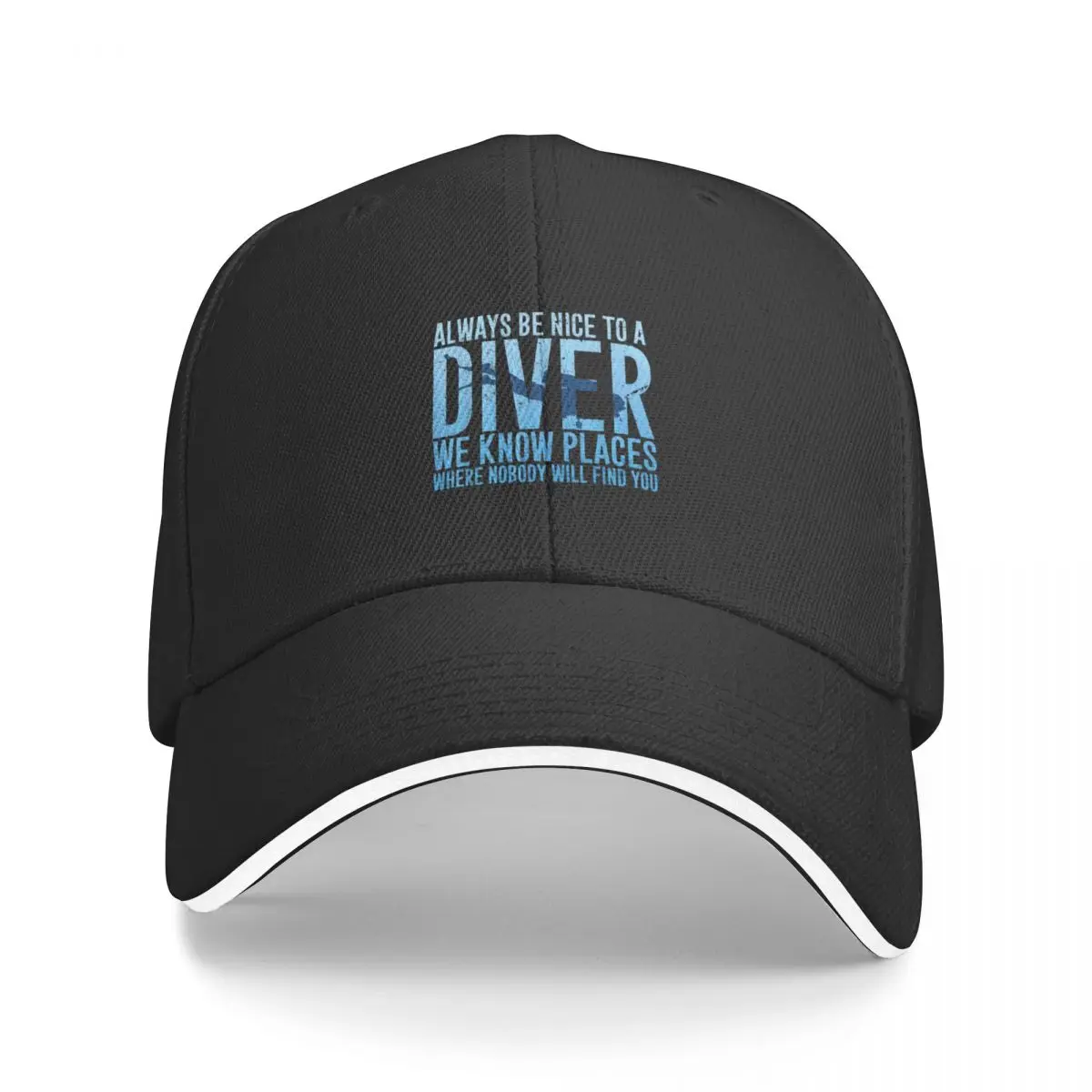 

New Always Be Nice To A Diver Scuba Diving Diver Gift Baseball Cap Sun Cap Sunscreen Men's Hats Women's