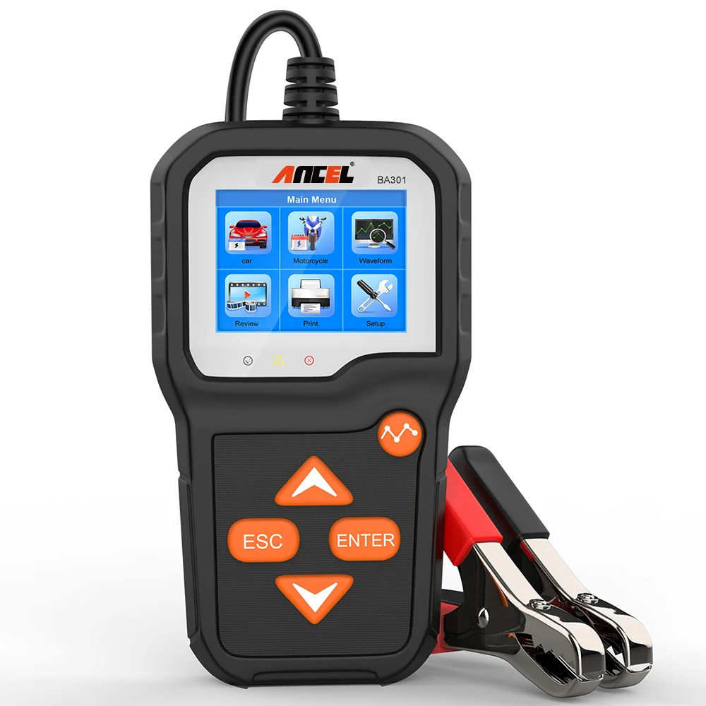 ANCEL BA301 Automotive Battery Tester 100 to 2000 CCA Battery Health and Voltage Test Waveform Graph Shows Batteries Analyzer
ANCEL BA301 Automotive Battery Tester 100 to 2000 CCA Battery Health and Voltage Test Waveform Graph Shows Batteries Analyzer
