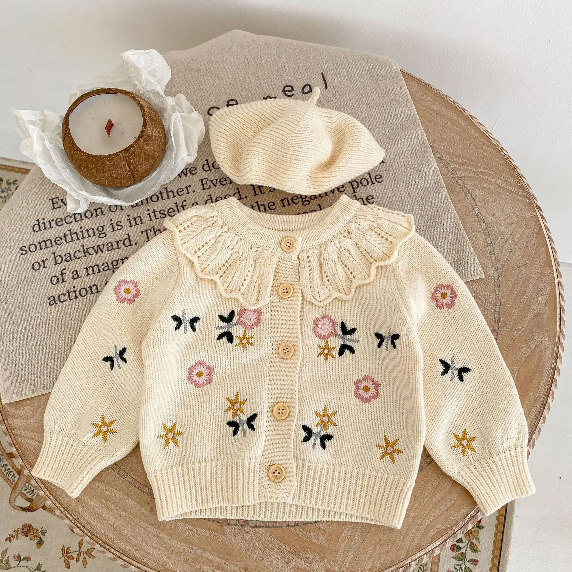 0-3Yrs Baby Girls Embroider Flower Cardigan Clothing Autumn Baby Girls Long Sleeve Print Knit Cardigan Children Kids Girls Coats
0-3Yrs Baby Girls Embroider Flower Cardigan Clothing Autumn Baby Girls Long Sleeve Print Knit Cardigan Children Kids Girls Coats