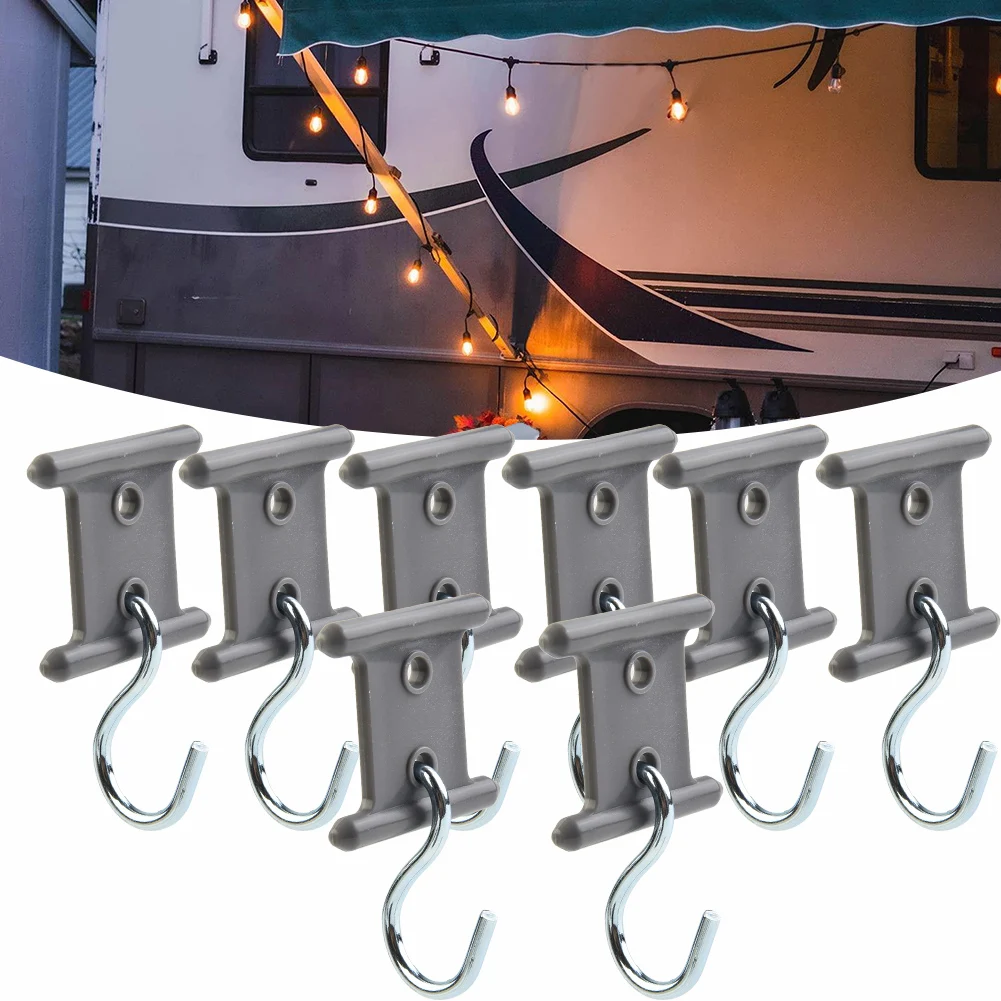 8 Set Durable S Hook Hook Rack With Holes Grey Outdoor Plastic+steel RV Hook Shed Hook Shopping Bags Umbrellas
8 Set Durable S Hook Hook Rack With Holes Grey Outdoor Plastic+steel RV Hook Shed Hook Shopping Bags Umbrellas