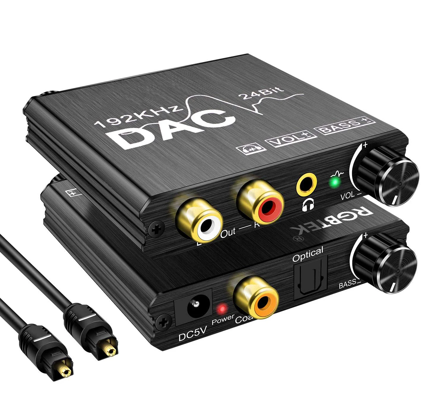 192Khz/24Bit Digital to Analog Converter with Volume Adjustment Bass Tone Control RCA Output 3.5mm Audio Output for PC Laptop
192Khz/24Bit Digital to Analog Converter with Volume Adjustment Bass Tone Control RCA Output 3.5mm Audio Output for PC Laptop
