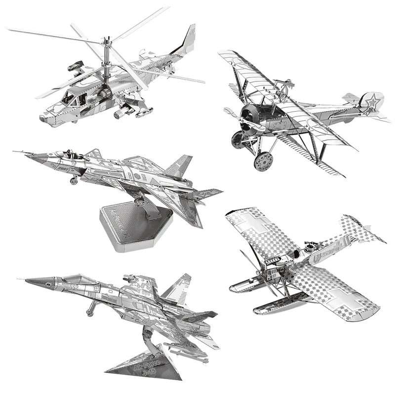 

Fighter 3D Metal Puzzle Hansa Brandeburg W29 Avro Vulcan J20 J15 model KITS Assemble Jigsaw Puzzle Gift Toys For Children
